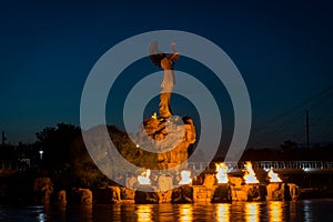 Keeper of the plains and the ring of fire in Wichita Kansas