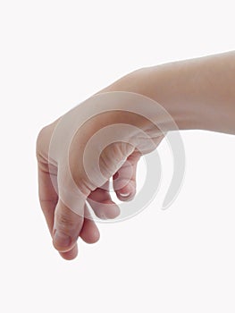 Keeping finger of the hand