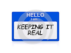 Keeping it real card