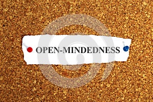 open mindedness word on paper