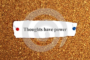 thoughts have power word on paper