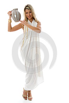 Keeps a jug. Ancient Greek concept. photo