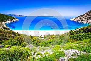 Kefalonia, Greece. Myrtos Beach - the most beautiful beach of the Cephalonia island, Greek Islands