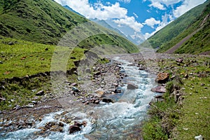Kegety river in mountains of Tien Shan