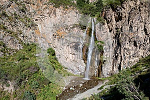 Kegety waterfall near Bishkek, Kyrgyzstan