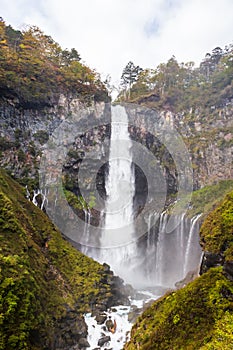 Kegon Falls in autumn at the Nikko National Park, Japan