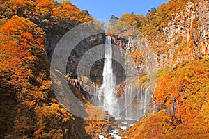 Kegon Falls in Autumn Season