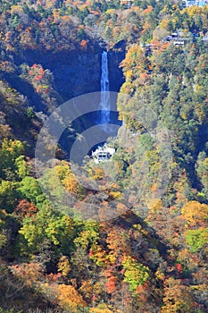 Kegon Falls and Lake Chuzenji in NIkko, Japan.
