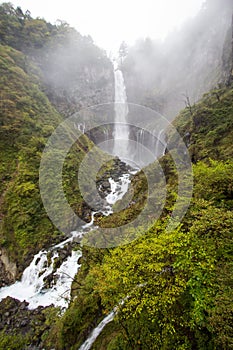 Kegon Falls in Nikko National Park near the city of Nikko,Tochigi Japan.With the height of approximately 97 metres