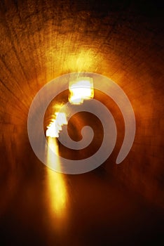 Blured image of the underground passage to the Kehlsteinhaus or Eagle`s Nest, Germany. photo