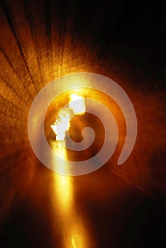 Blured image of the underground passage to the Kehlsteinhaus or Eagle`s Nest, Germany. photo