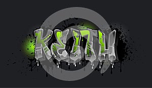 Keith Graffiti Name Design