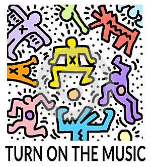 Keith haring dancer design