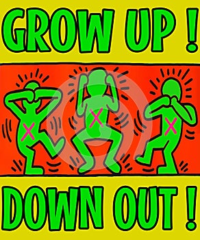 Keith haring Ignorance funny text