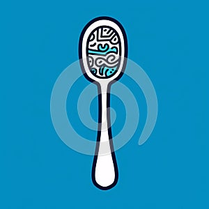 Keith Haring Inspired Spoon With Fragmented Icon Design