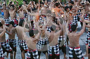 Bali, Indonesia, Kecak Monkey Chant at Uluwatu temple