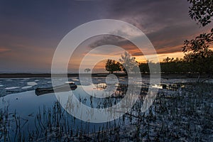 Kelanang Beach at A Vibrant Sunset