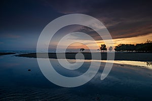 Kelanang Beach at A Vibrant Sunset