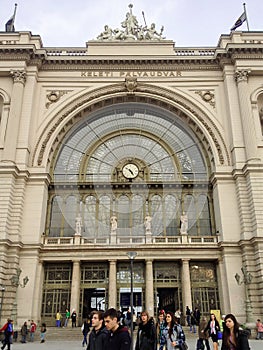 Keleti Palyaudvar station Eastern Railway Station in Budapest.