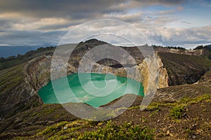 Kelimutu color lakes photo