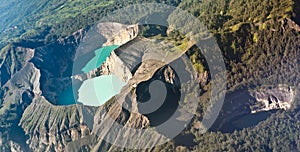 Kelimutu colored lakes, Indonesia photo