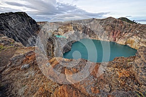 Kelimutu volcanic crater photo