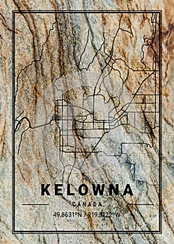 Kelowna - Canada Zoe Marble Map