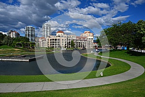 Kelowna cityscape. The city of Kelowna in British Columbia, Canada