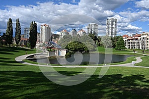 Kelowna cityscape. The city of Kelowna in British Columbia, Canada