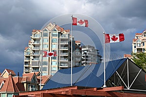 Kelowna cityscape. The city of Kelowna in British Columbia, Canada