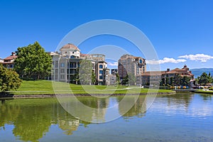 Kelowna Downtown Waterfront on Okanagan Lake Kelowna British Columbia Canada