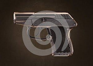 Keltec P-32 Pocket Pistol Gun on Grundge Backgroun