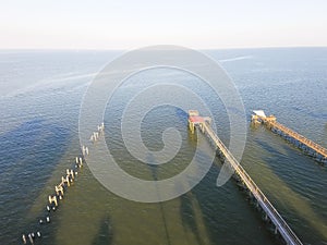 Kemah fishing piers aerial