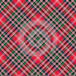 Kemp tartan fabric texture check diagonal seamless pattern