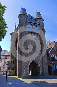 Kempen, Lower Rhine, Medieval Kuhtor Town Gate, North Rhine-Westphalia, Germany