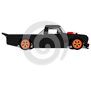 Ken Block Rally and Rallycross Driver Drift Car 1977 Ford F-150 Hoonitruck graphic illustration