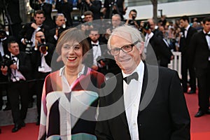 Ken Loach, British producer Rebecca O'Brien