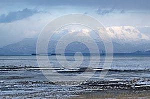 Kenai Mountains across the bay photo