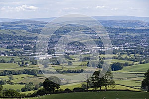 Kendal town as seen from Potter Tarn lies east of Staveley