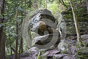 Kendall Ledges boulder rock outcroping