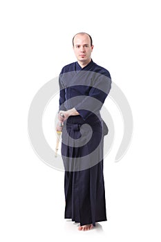 Kendo fighter with Shinai
