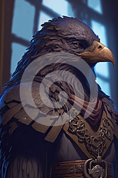 Kenku Wizard Male old Generative AI photo
