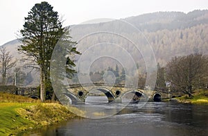 Kenmore Bridge in the mist  Kenmore, Perthshire, Scotland, U.K