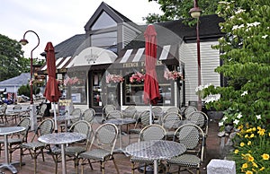 Kennebunkport, Maine, 30th June: Downtown French Restaurant Inn from Kennebunkport in Maine state of USA