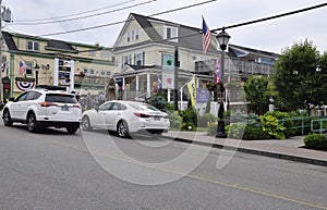 Kennebunkport, Maine, 30th June: Downtown Historic Houses from Kennebunkport in Maine state of USA