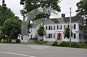 Kennebunkport, Maine, 30th June: Downtown Historic Houses from Kennebunkport in Maine state of USA