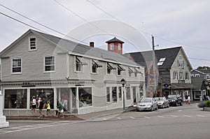 Kennebunkport, Maine, 30th June: Downtown Historic Houses from Kennebunkport in Maine state of USA