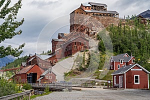 Kennicott Mine in McCarthy Alaska is an abandoned copper mine photo