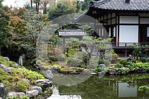 Kenninji Temple Tacchu Ryosokuin Exterior Zen Garden