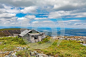 Keno Hill historic mining ruin Yukon T Canada